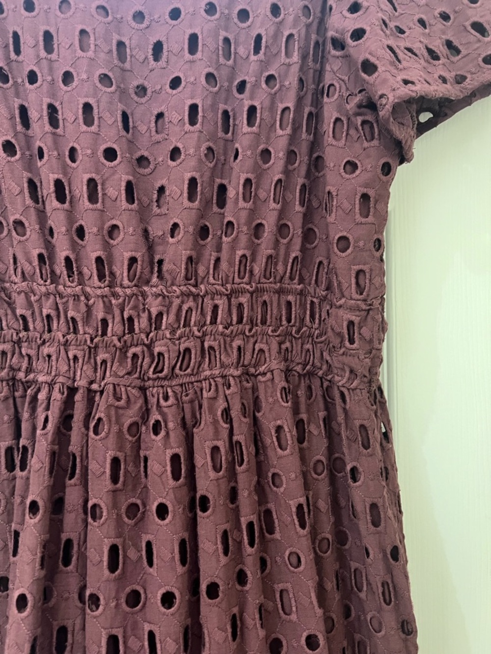 Anthropologie Burgundy Eyelet Somerset Maxi Dress - Picture 8 of 8